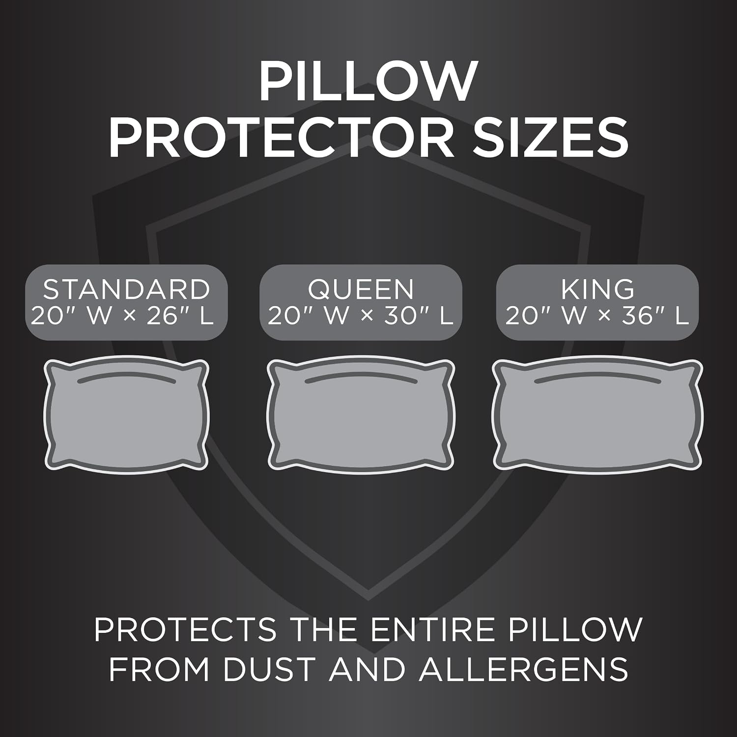 Protect-A-Bed AllerZip Queen 20" x 30" Pillow Protectors (Set of 2), Bed Bug and Dust Mite Proof, Noiseless and Odor-Resistant Pillow Cover…