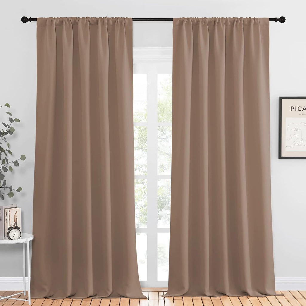NICETOWN Room Darkening Curtains for Bedroom - Home Decoration Privacy Protection Thermal Insulated Solid Drapes/Draperies for Sliding…