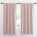 Nicetown Blackout Curtains for Living Room, Blush Pink, 2 Panels, 42 by 63, Darkening Window Curtain Panels, easy maintenance Solid…