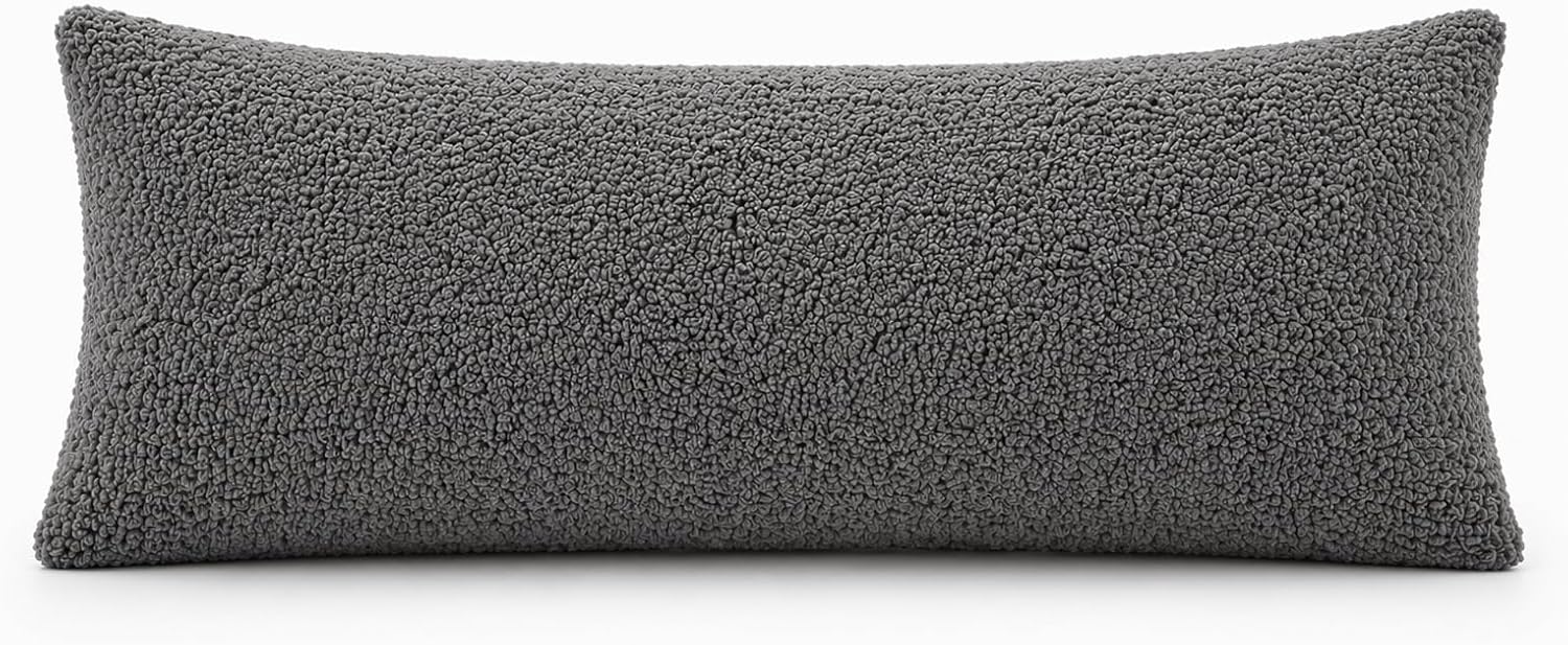 Reafort Sherpa Body Pillow Cover 21" x 54", Plush Fleece Long Body Pillowcase with Zipper Closure, Ultra Soft Fluffy Cozy Decorative…