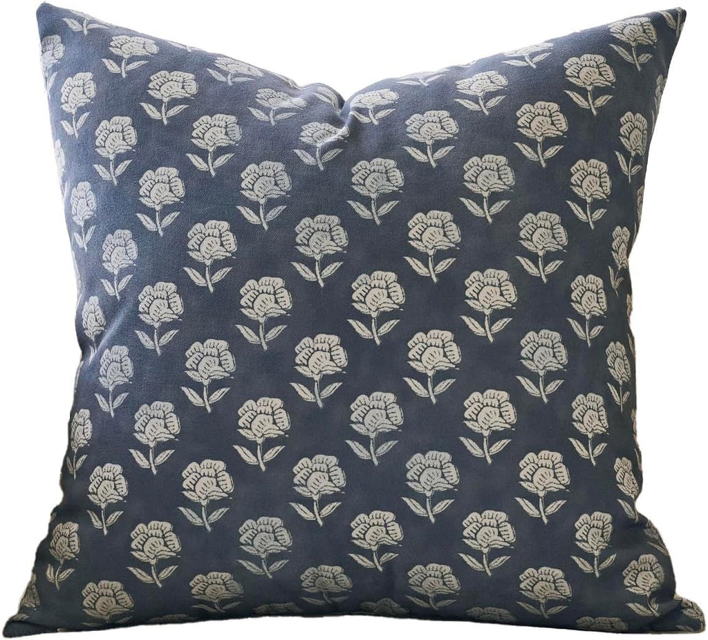 Domvitus Floral Pillow Covers 20x20 Throw Pillow Covers Decorative Farmhouse Block Floral Print Vintage Pillow Cover for Living Room Couch…