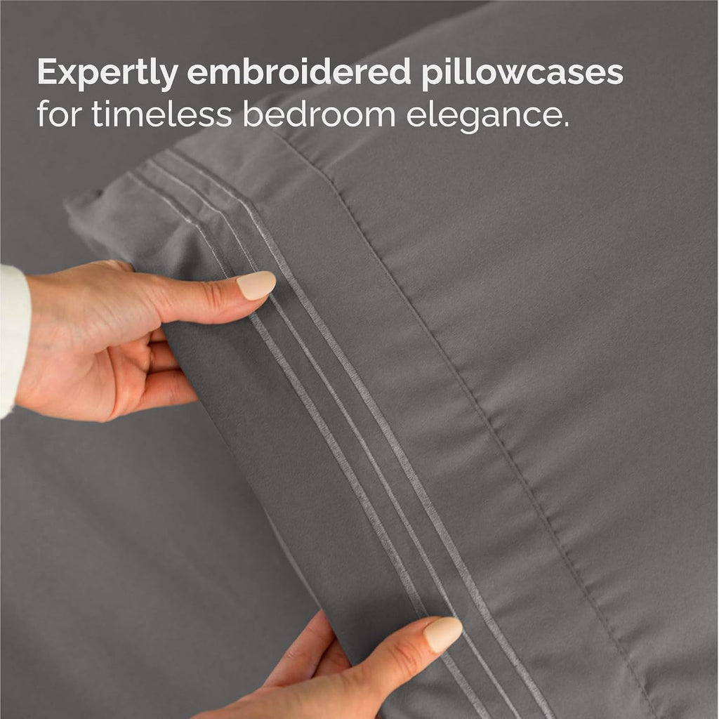 Split King Size 5 Piece Sheet Set - Comfy Breathable & Cooling Sheets - Hotel Luxury Bed Sheets for Women & Men - Deep Pockets, Easy-Fit…