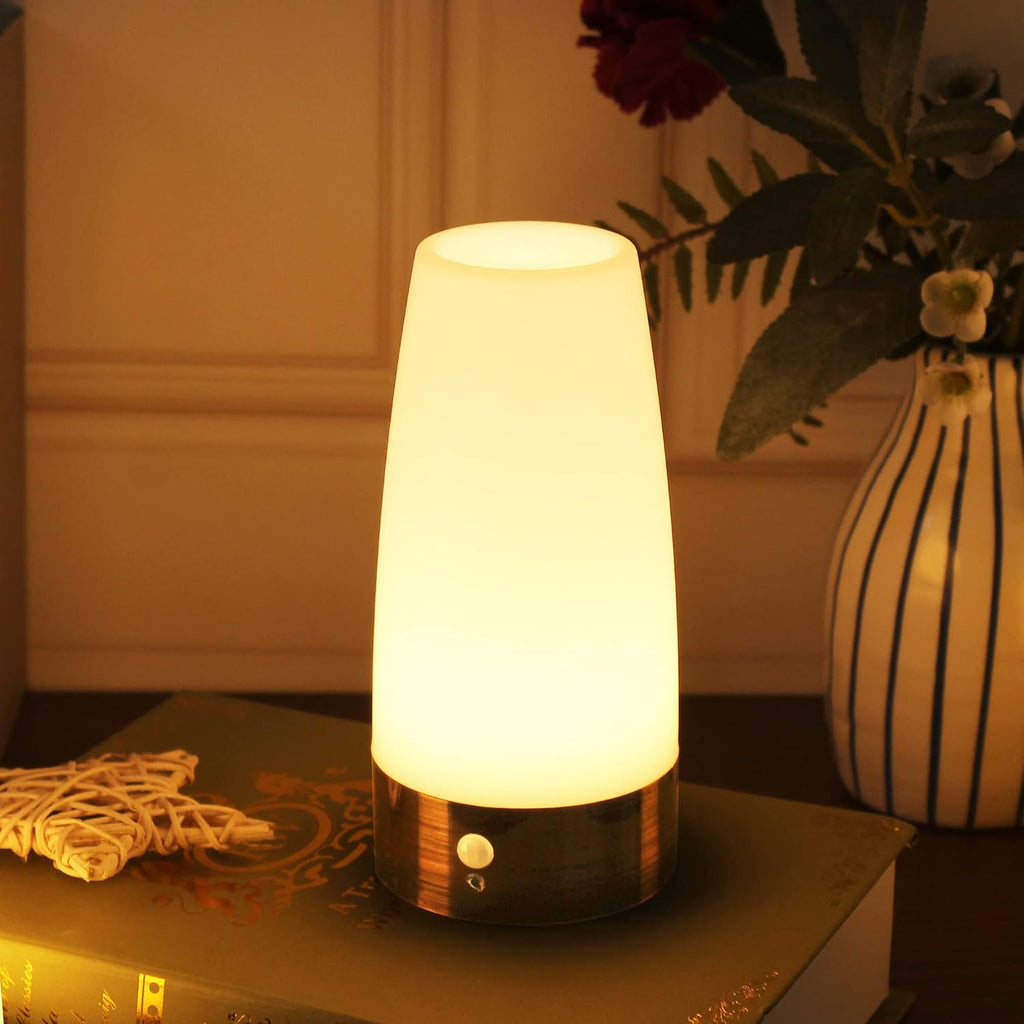 WRalwaysLX Retro LED Night Light for Home, Small Lamp with Wireless PIR LED Motion Sensor Indoor/Outdoor, Battery Operated Lamp for…