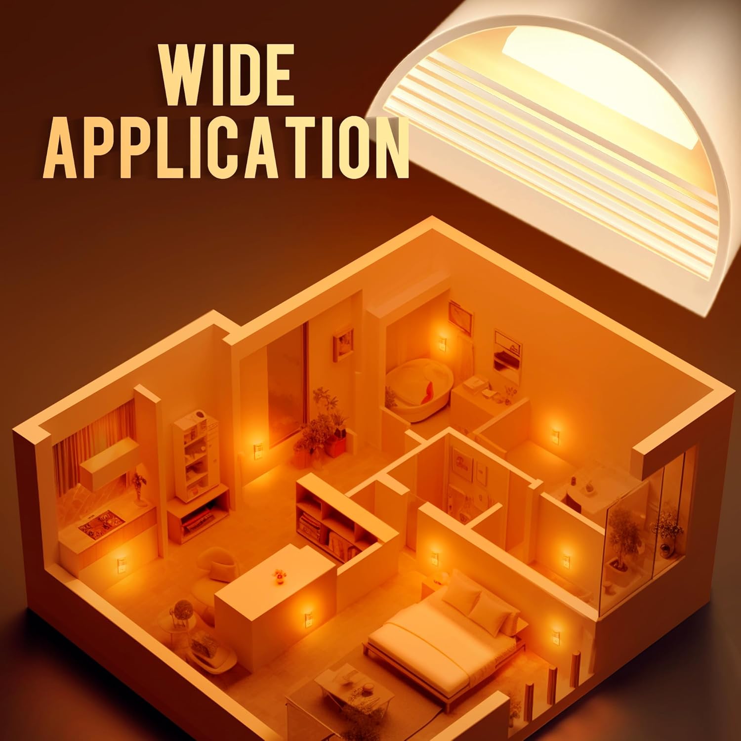 DORESshop LED Night Light[4 Pack], Night Lights Plug into Wall, 3 Level Brightness Adjustable Plug in Night Light, Dusk to Dawn Sensor…