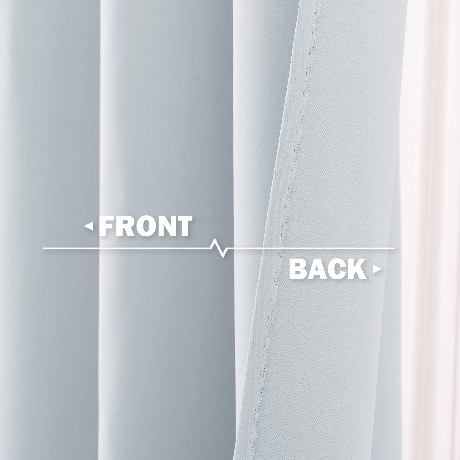 NICETOWN Greyish White Kitchen Curtain Panels - Room Darkening Energy Efficient Kitchen Curtain Panels Grommet-Top for Short Window…