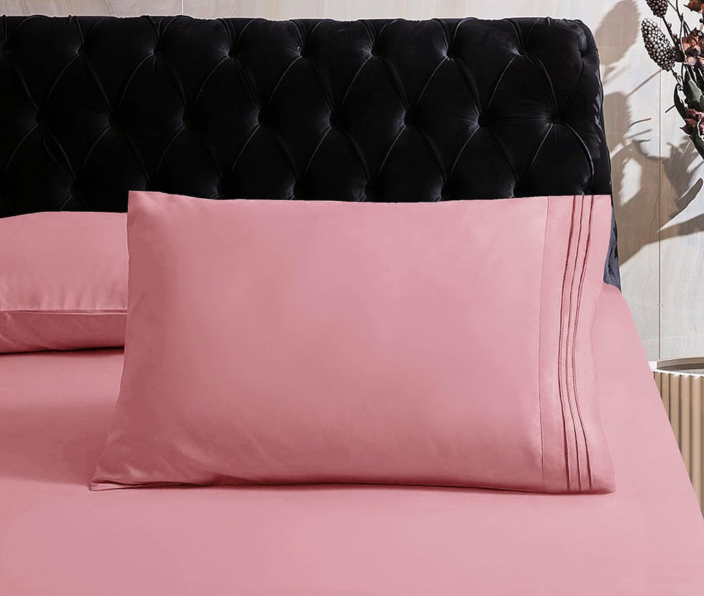 MocassiLuxuryBedding Mocassi Queen Sheet Set - Luxury Hotel 1800 Premier Bedding Sheets & Pillowcases - Ultra Soft Breathable & Cooling Bed…