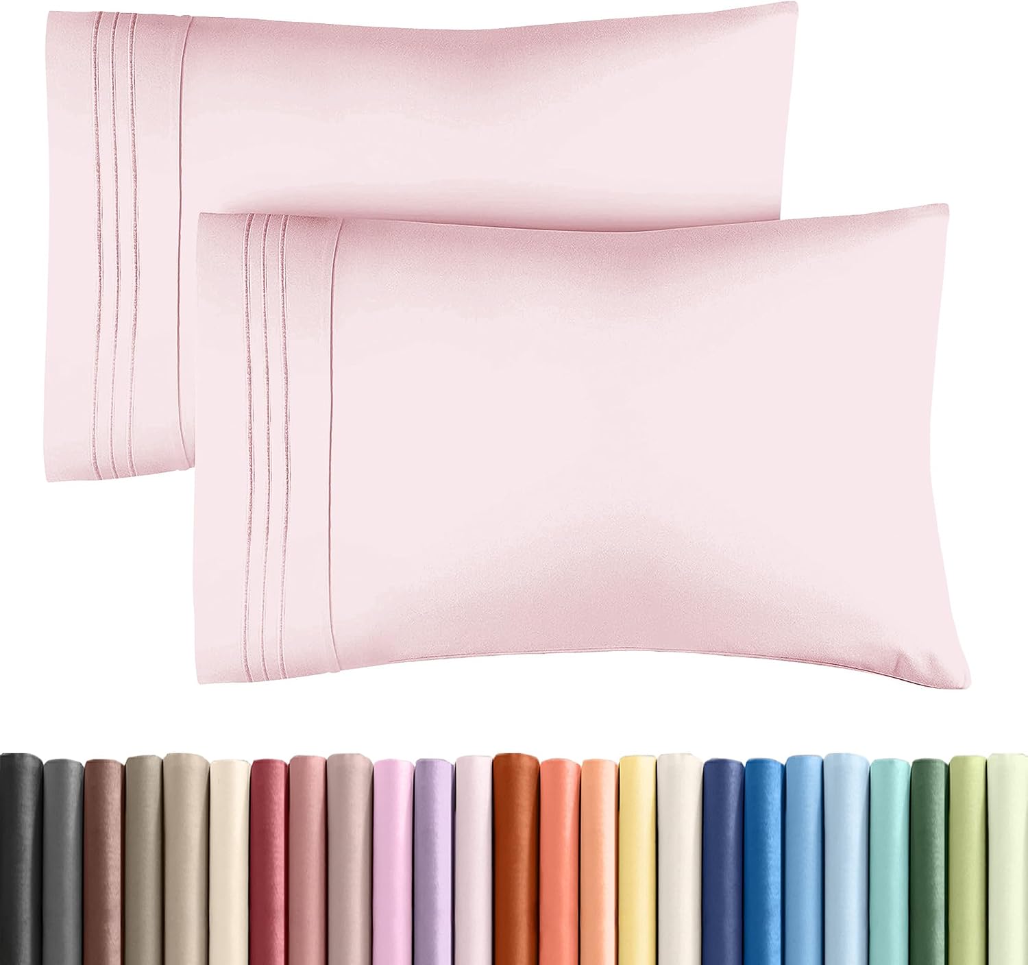 King Pillow Cases Set of 2 - Ultra Soft Hotel Quality Pillowcase Covers - Comfy, Cozy & Wrinkle Free - Shrinkage and Fade Resistant…