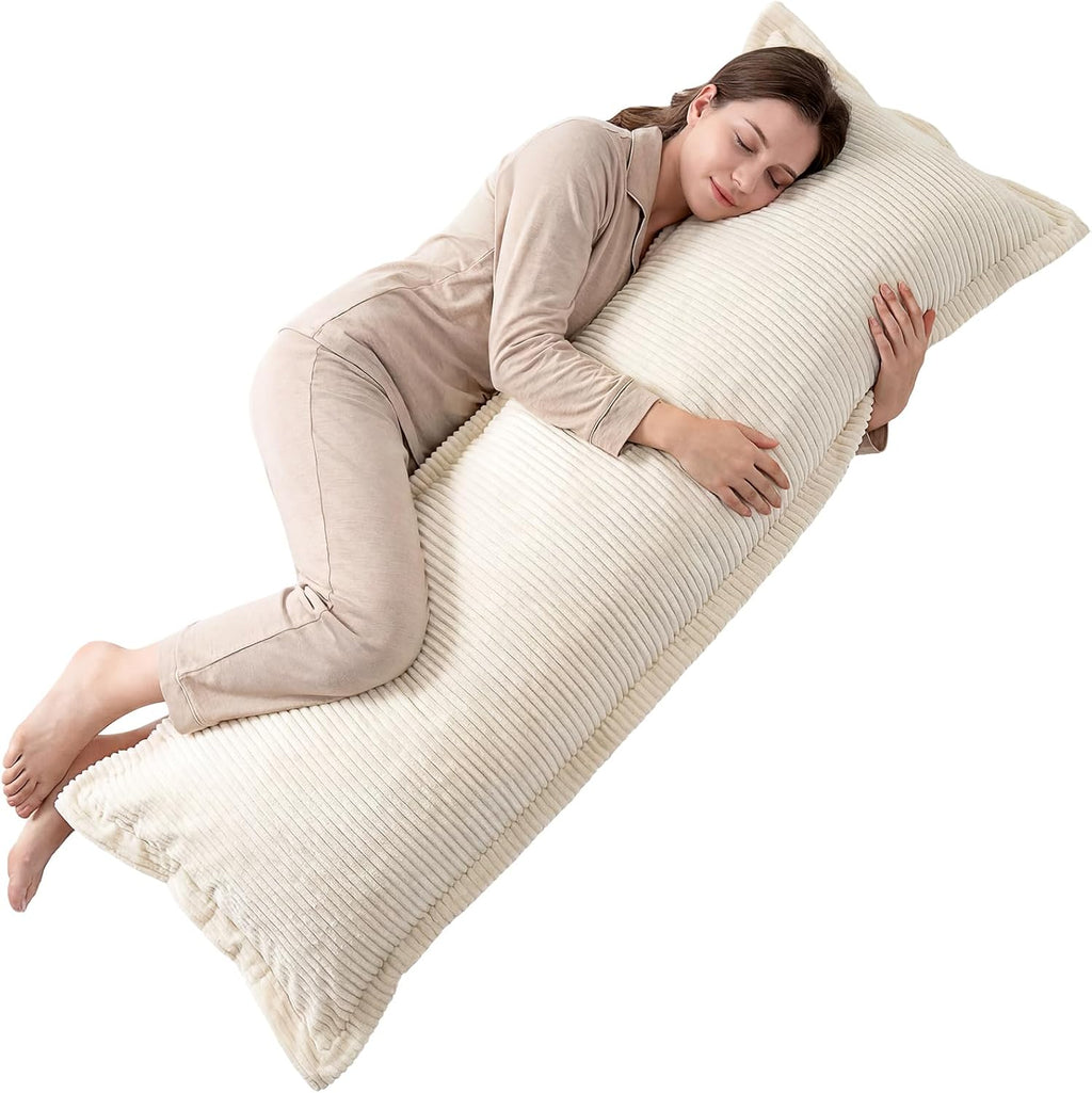 1 MIDDLE ONE Body Pillow, Memory Foam Body Pillows for Adults Sleeping, Long Pillow for Bed, Large Full Body Pillow for Side Sleeper with…