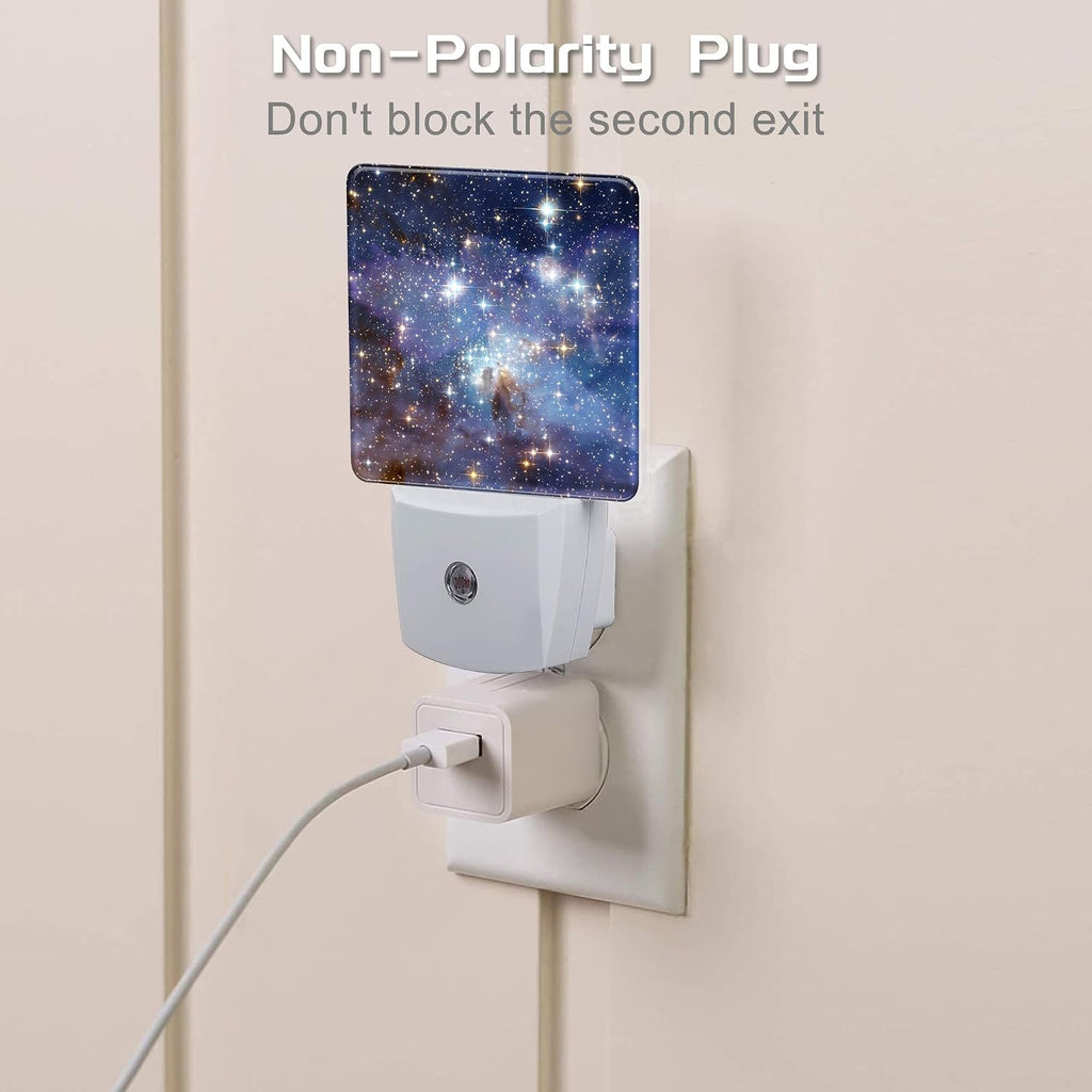 Deep Universe Nebula Night Light Plug into Wall, Galaxy Space with Stars Dusk to Dawn Night Light Plug in,0.5w Energy Saving Sleep…