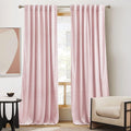 Rybhome RYB HOME Pink Velvet Curtains 84 inches - Blackout Curtains for Living Room, Thermal Insulated Noise Reducing Panels Soft Luxury Wi…