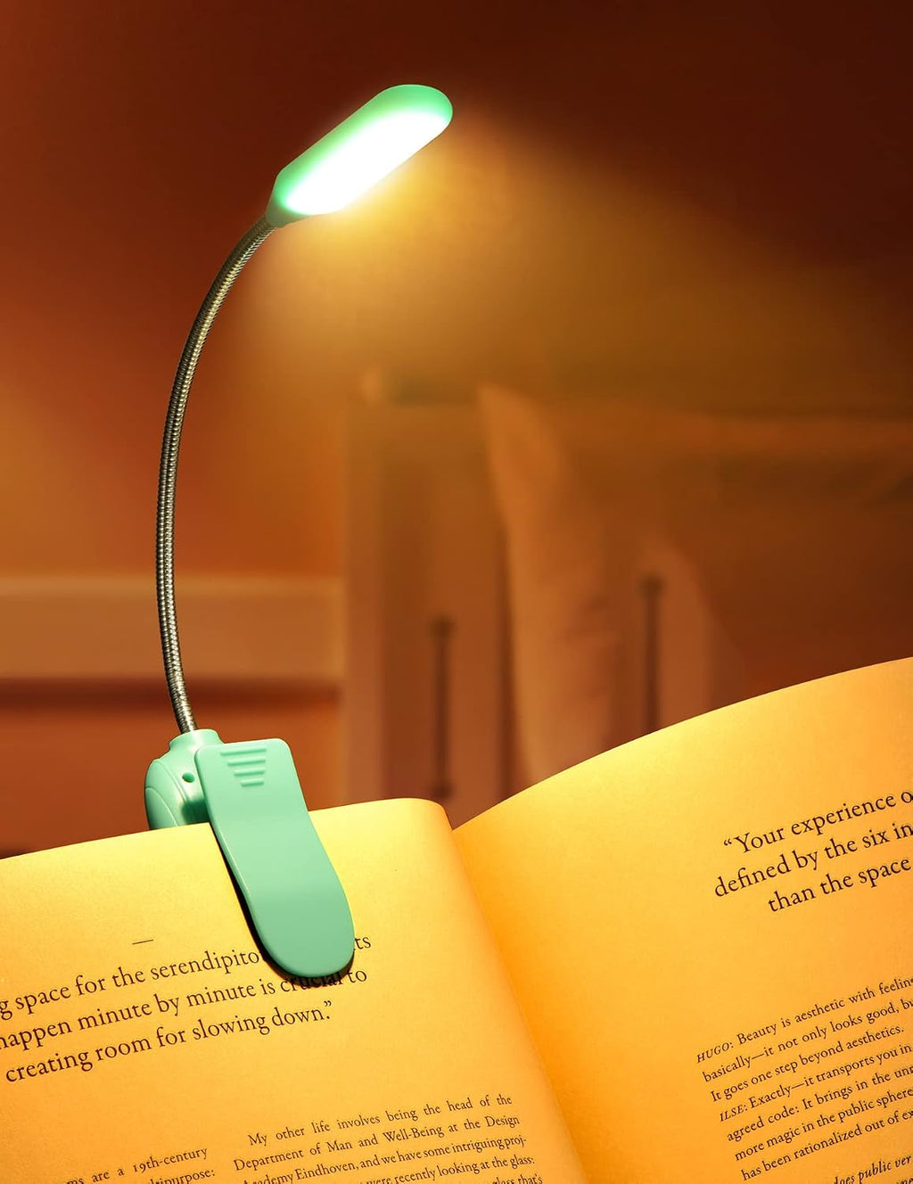 Monotremp Book Lights for Reading at Night in Bed, 80 Hours Runtime Rechargeable Reading Lights for Books in Bed, 3 Brightness Levels × 3…