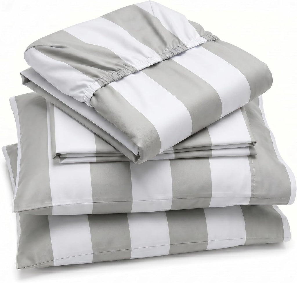 Perupima Peru Pima 415 Thread Count Percal Full Sheet Set - 100% Peruvian Pima Cotton, 4 Piece (Flat, Fitted, 2 Pillowcases) - Cooling, Cri…