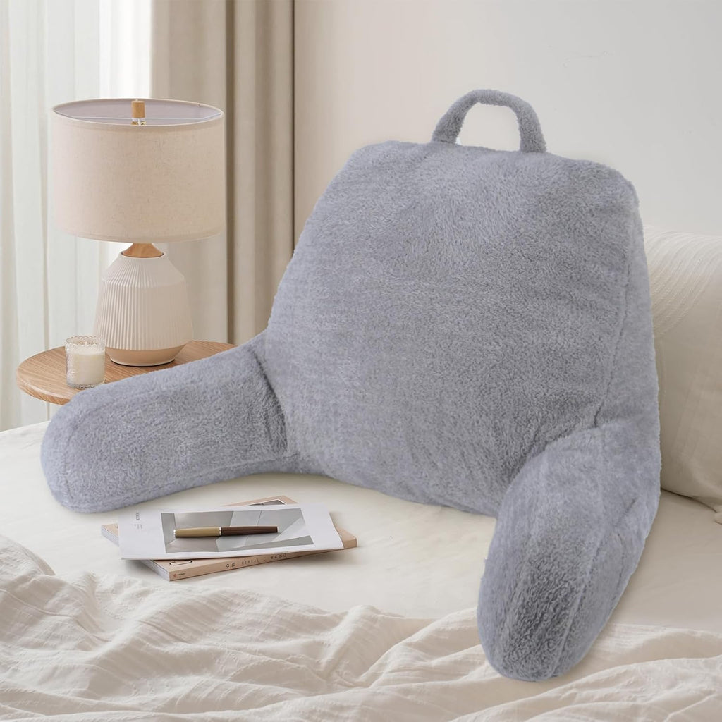 BlissfulDiary Blissful Diary Plush Velvet Reading Pillow for Kids/Teens/Adults, Back Rest Pillow for Sitting Up in Bed with Shredded Memory…
