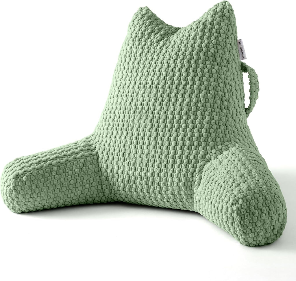 Yagamo Yaagmo Large Reading Pillow for Bed Sitting Up, Corduroy Backrest Pillow with Shredded Memory Foam Filling, Back Support Cush…