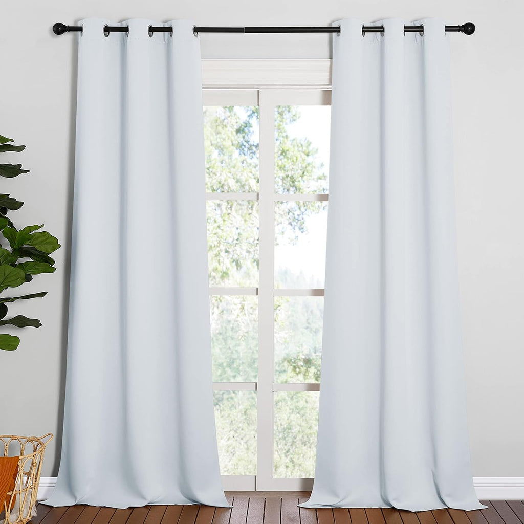 NICETOWN Room Darkening Long Curtains - Window Treatment Thermal Insulated Grommet Long Drapes for Living Room (2 Panels, 42 by 90…