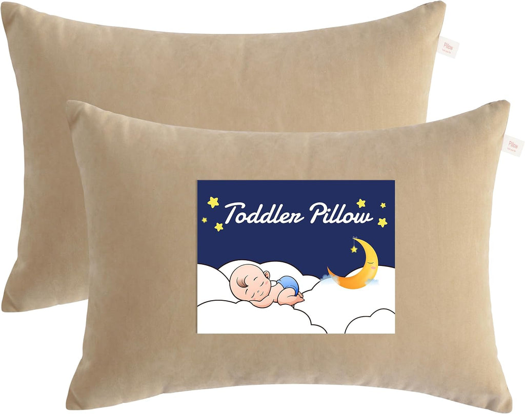 Ntbay Toddler Pillows, Down Alternative 13"x18" Pillows, Machine Washable - Soft and Breathable Travel Small Pillows for Sleeping, Ideal fo…