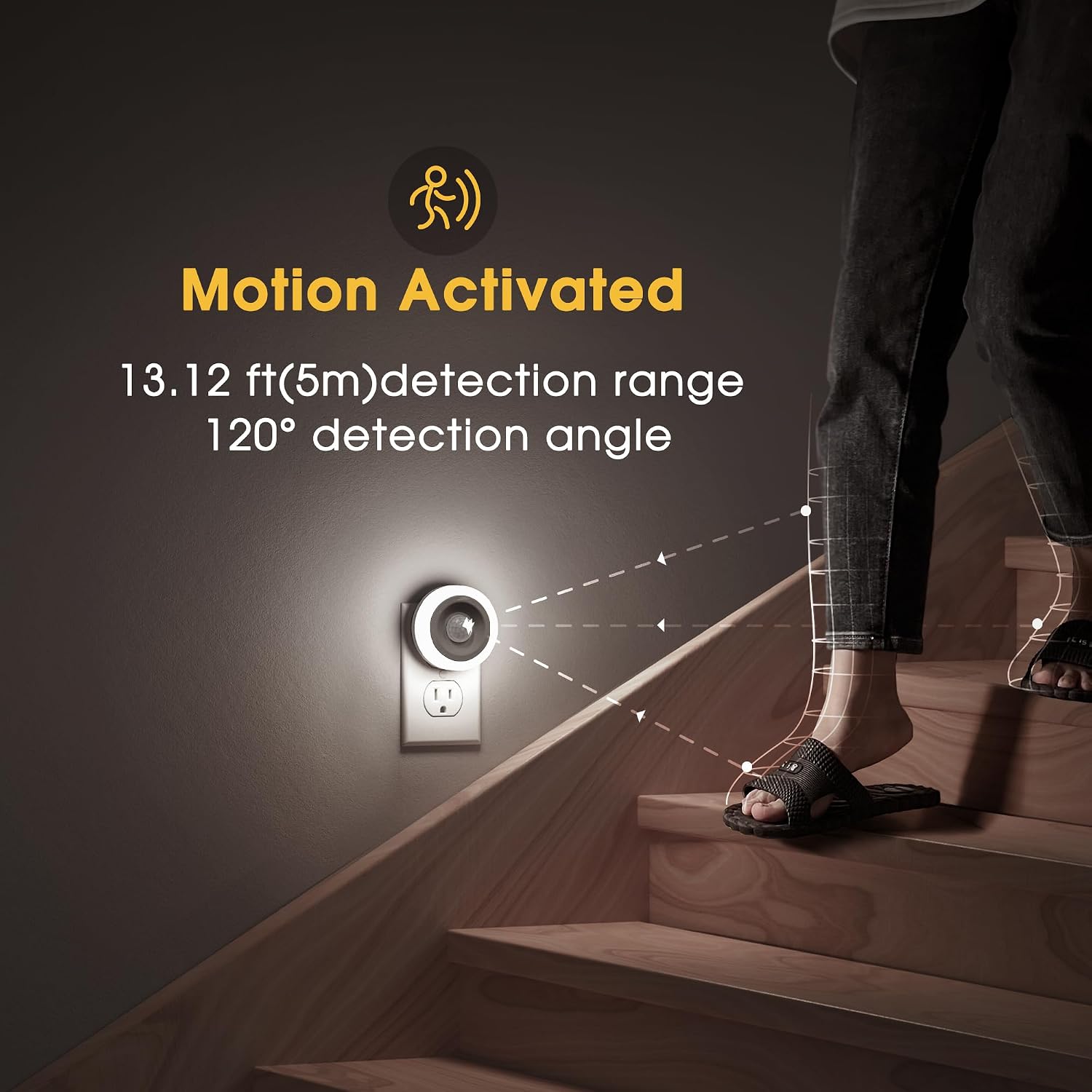 Briignite Motion Sensor Night Light, 4 Pack, Night Lights Plug into Wall, Auto On/Off Motion Activation Nightlight, Energy-Saving 0.6W…