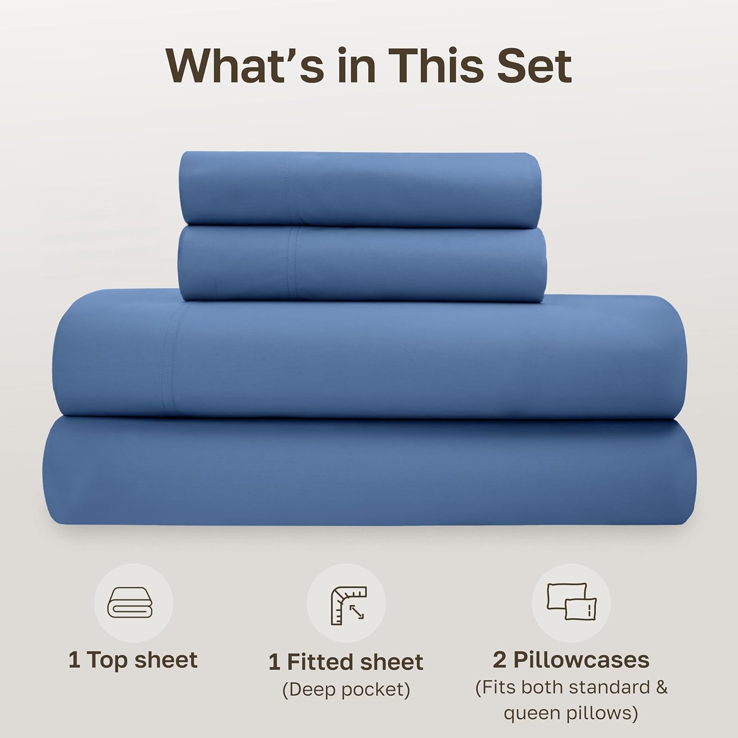 CaliforniaDesignDen California Design Den Soft 100% Organic Cotton Sheets Full Size Bed Set - Crisp and Cool Percale Organic Sheets, Deep P…