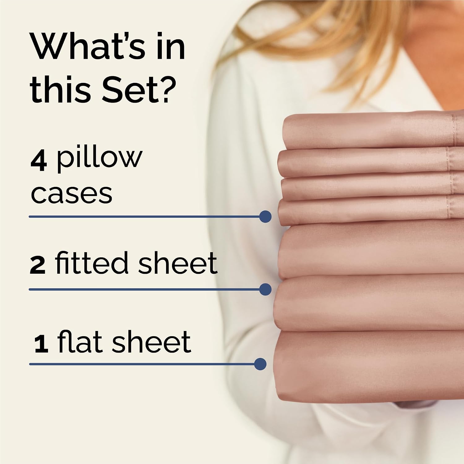 Split King 7 Piece Sheet Set - Comfy Breathable & Cooling - Hotel Luxury Bedding for Women, Men, Kids, Teens & Children - 1 Flat & 2…