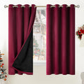 BGment Thermal Insulated 100% Blackout Curtains for Bedroom with Black Liner, Double Layer Full Room Darkening Noise Reducing Grommet Curta…