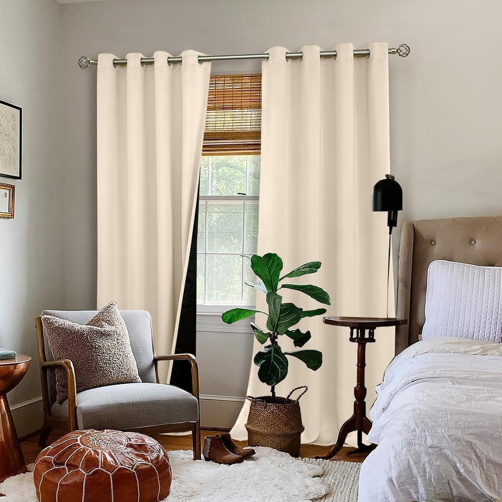 BGment Blackout Curtains 95 Inches Long 2 Panels Set for Living Room, Thermal Insulated 100% Light Blocking Curtains & Drapes, Grommet Soun…