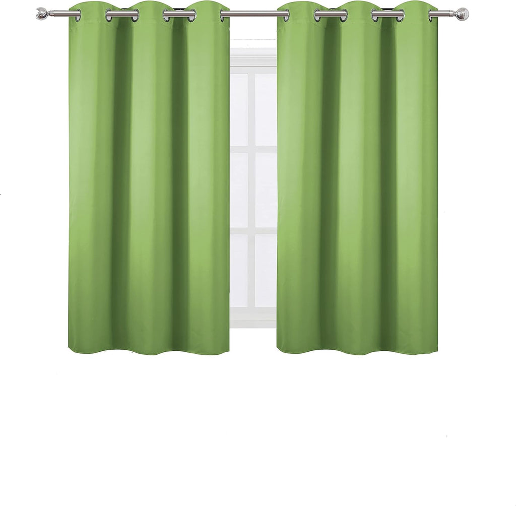 Lemomo Light Green Blackout Curtains 38 x 54 Inch Length/Set of 2 Curtain Panels/Thermal Insulated Room Darkening Blackout Curtains for Bed…