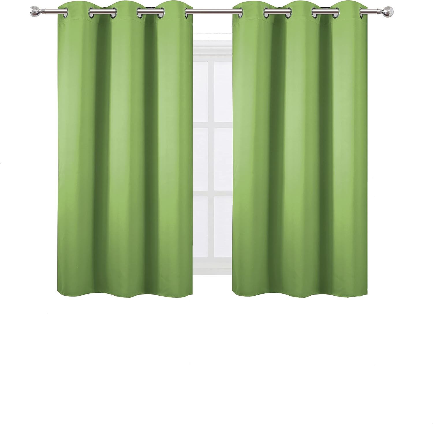 Lemomo Light Green Blackout Curtains 38 x 54 Inch Length/Set of 2 Curtain Panels/Thermal Insulated Room Darkening Blackout Curtains for Bed…