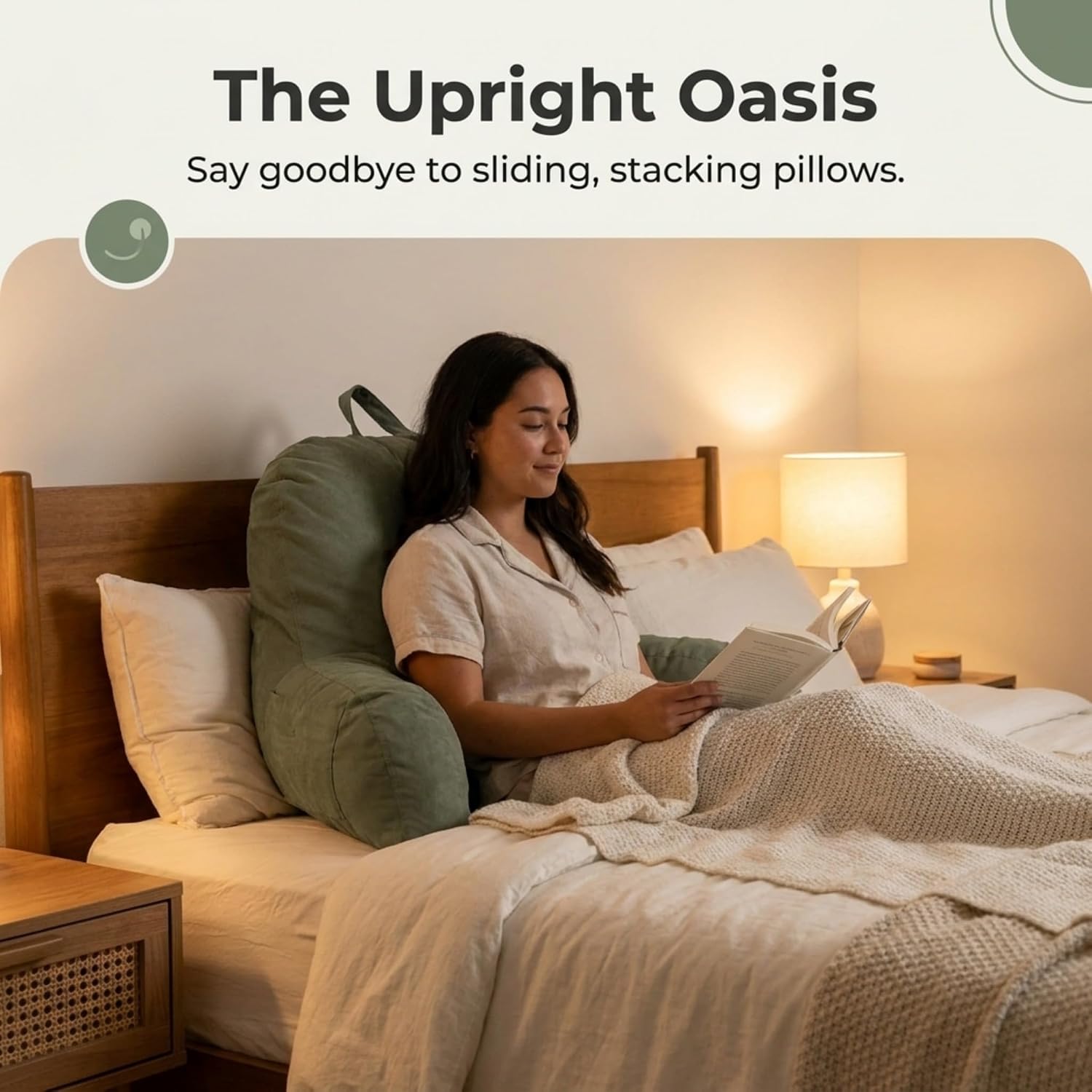 Deluxe Comfort Microsuede Bed Rest - Backrest Pillow with Arms - Bed Rest Pillow - Reading Bedrest Lounger - Sitting Support Pillow - Soft…