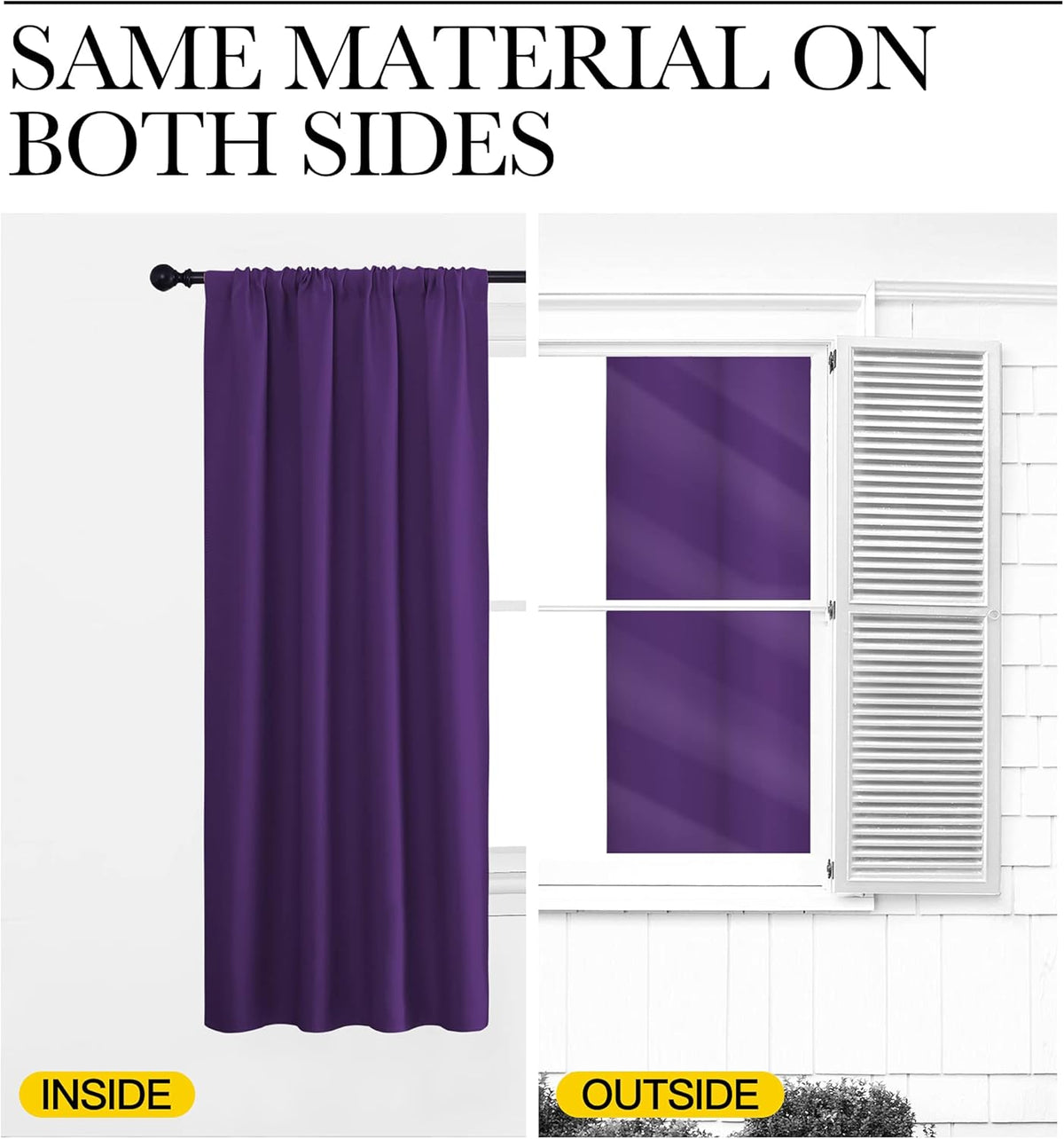 Nicetown Blackout Draperies Curtains 84 Long - easy maintenance Thermal Insulated Rod Pocket Blackout Curtains/Draperies for Patio Door…