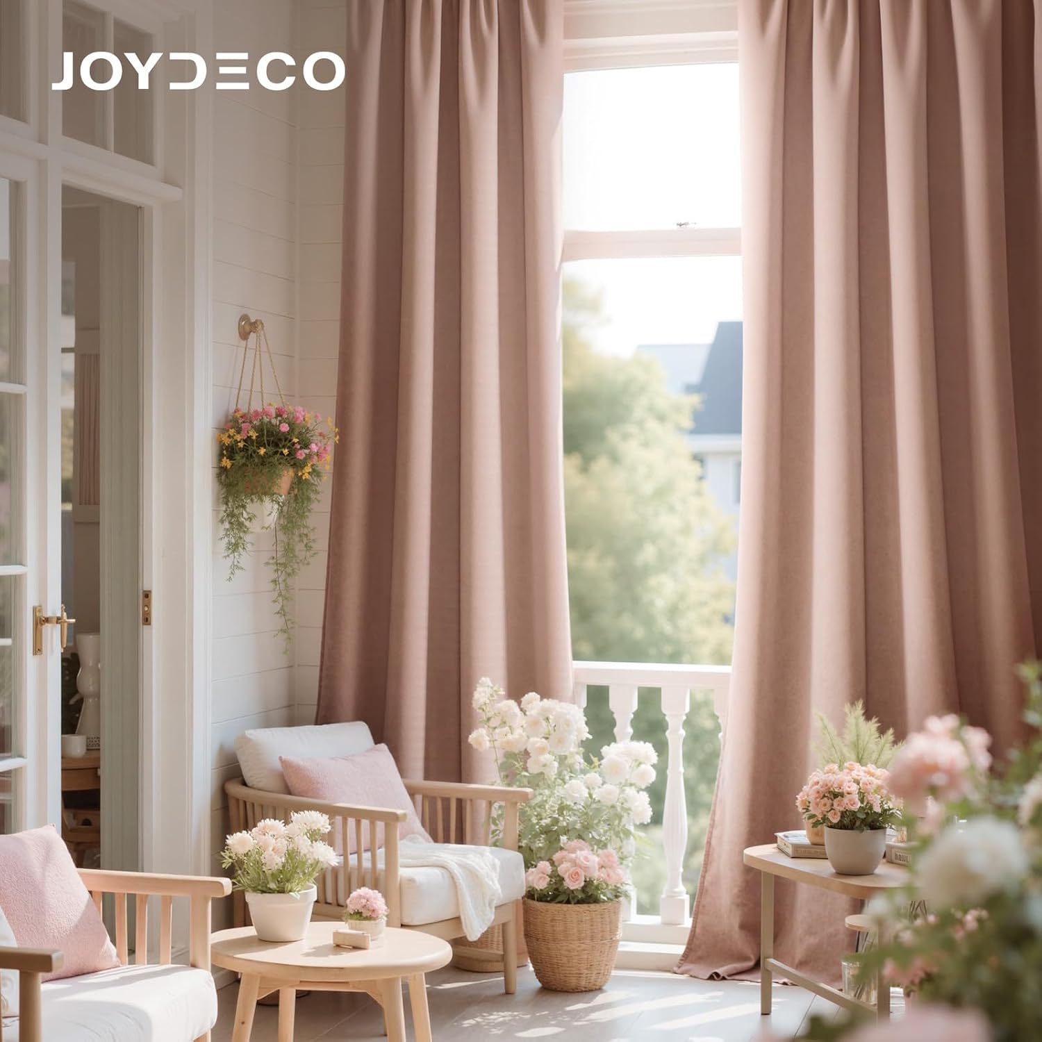 Joydeco Candy Pink Velvet Curtains 84 Inches 2 Panels, Luxury Thermal Insulated Soft Pink Curtains for Bedroom & Living Room, Room Darkenin…