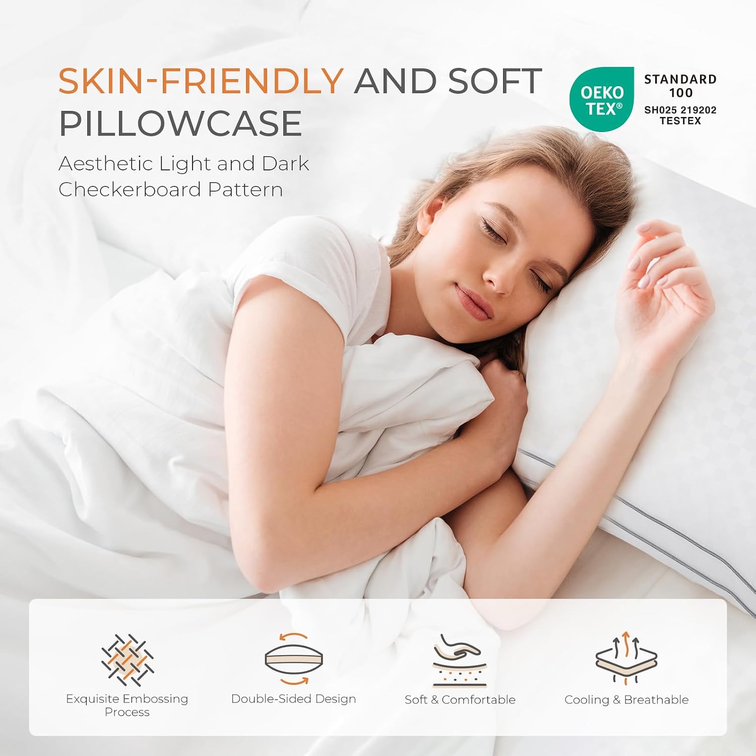SweetNight Bed Pillows Queen Size Set of 2, Fluffy Luxury Hotel Pillows Collection Gusseted for Neck and Shoulder, Side Back Stomach…