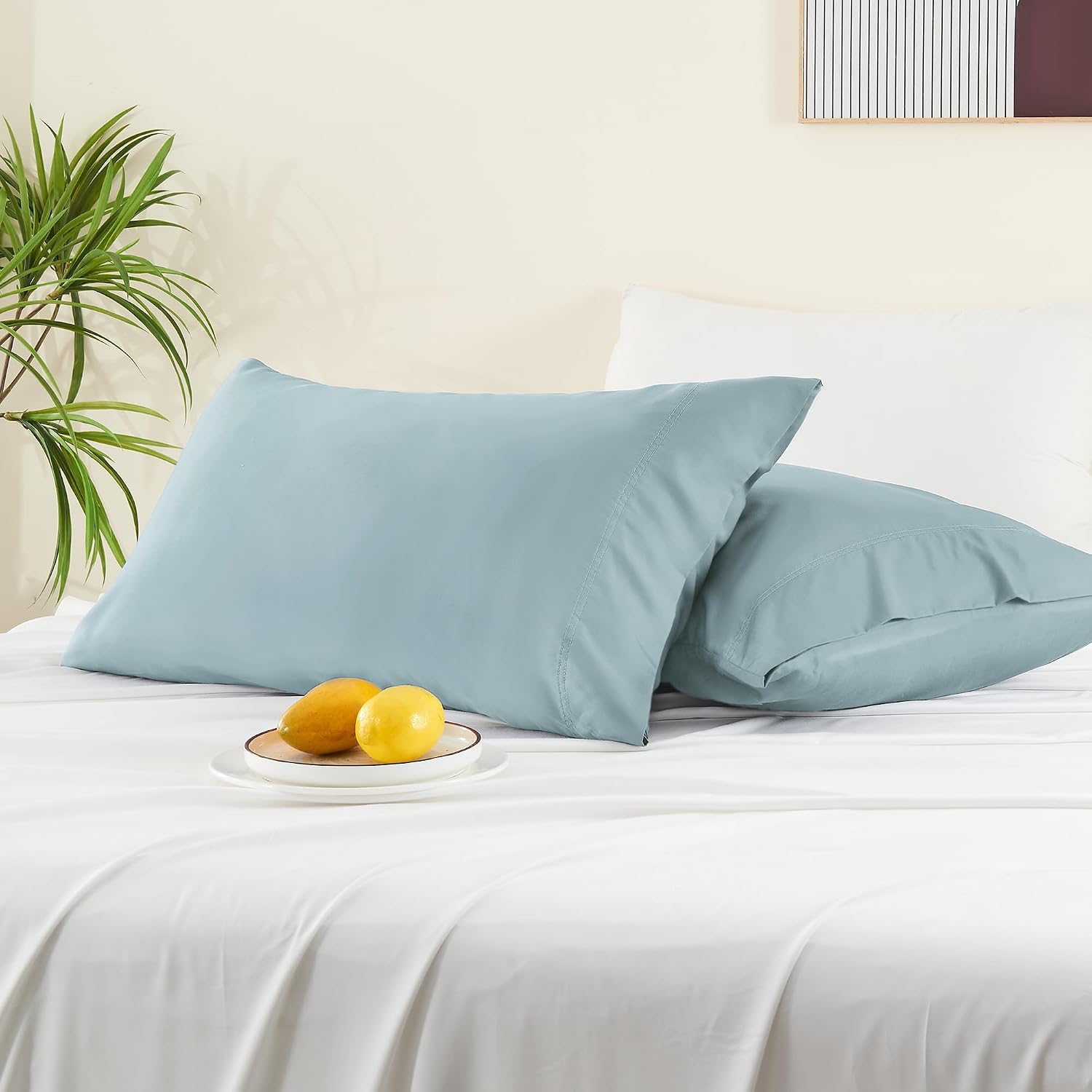 Bedelite King Size Pillow Cases Set of 2, Rayon Derived from Bamboo, Cooling Pillow Cases for Hot Sleepers & Night Sweats, Breathable and S…