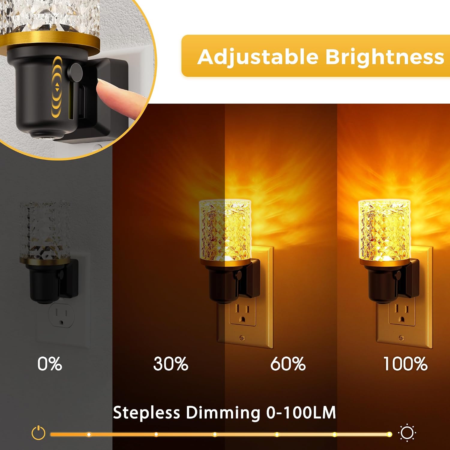 L LOHAS LED Night Light, 2 Pack Dimmable Night Lights Plug into Wall, Automatic Night Lights Plug in with Auto Light Sensor, Adjustable…