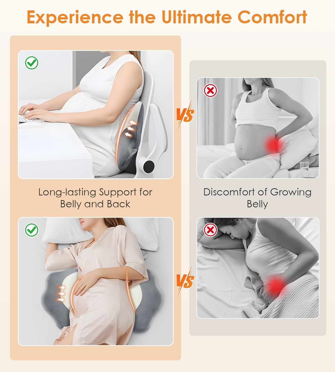 Donama Pregnancy Pillows for Sleeping, Memory Foam Maternity Pillow Support for Back Belly HIPS, Adjustable Travel Wedge Pillow for Pregnan…