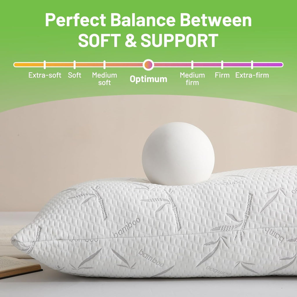Primesoft Full Body Pillow with Removable Pillowcase for Adults,(Memory Foam Filling)(Long Pillow for Side Sleepers) (Fluffy and…