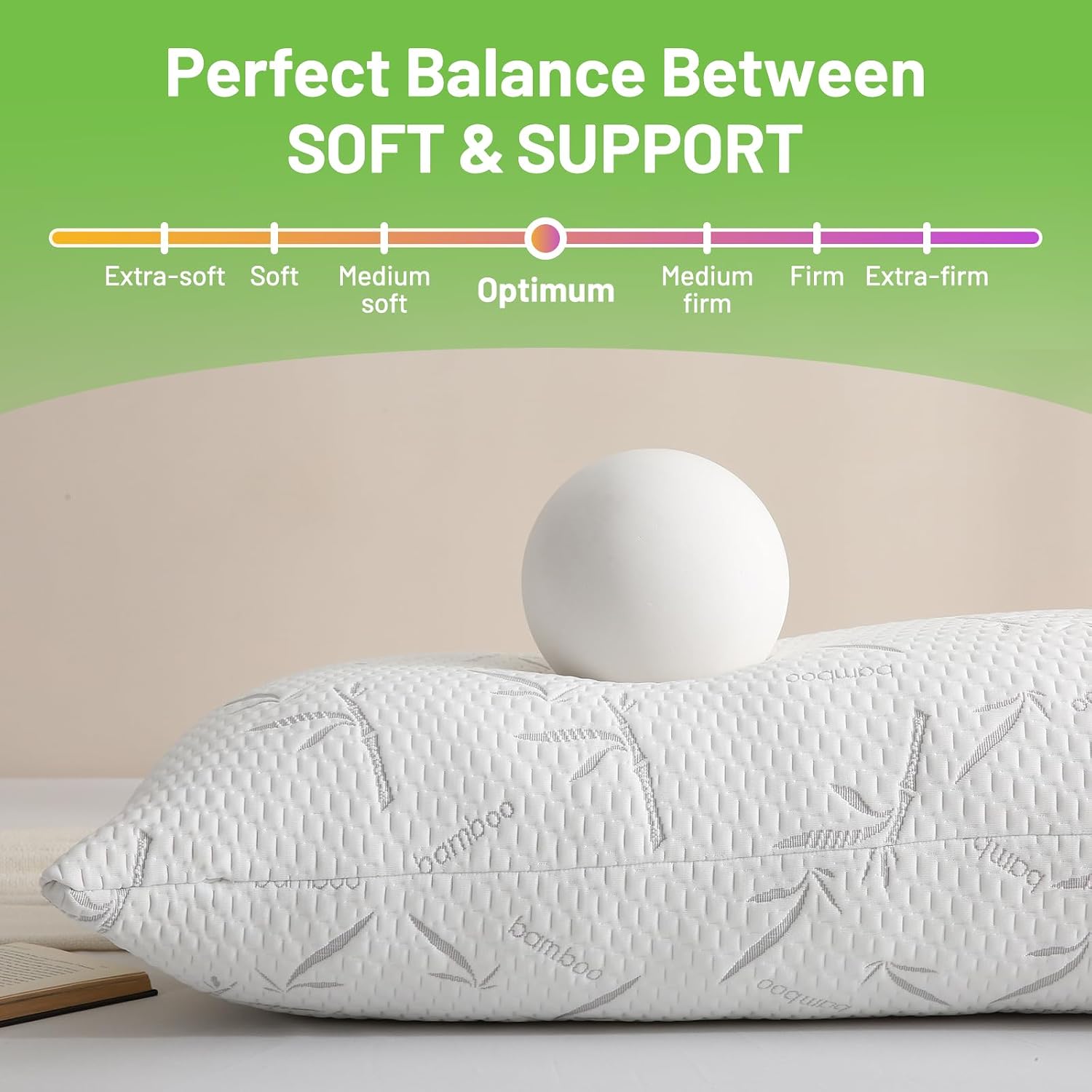 Primesoft Full Body Pillow with Removable Pillowcase for Adults,(Memory Foam Filling)(Long Pillow for Side Sleepers) (Fluffy and…