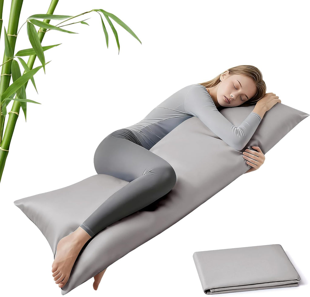 MR&HM Cooling Body Pillow Case 20"x54", Body Pillow Cover for Hot Sleepers, Breathable & Moisture Wicking, Soft Envelope Long Pillowca…