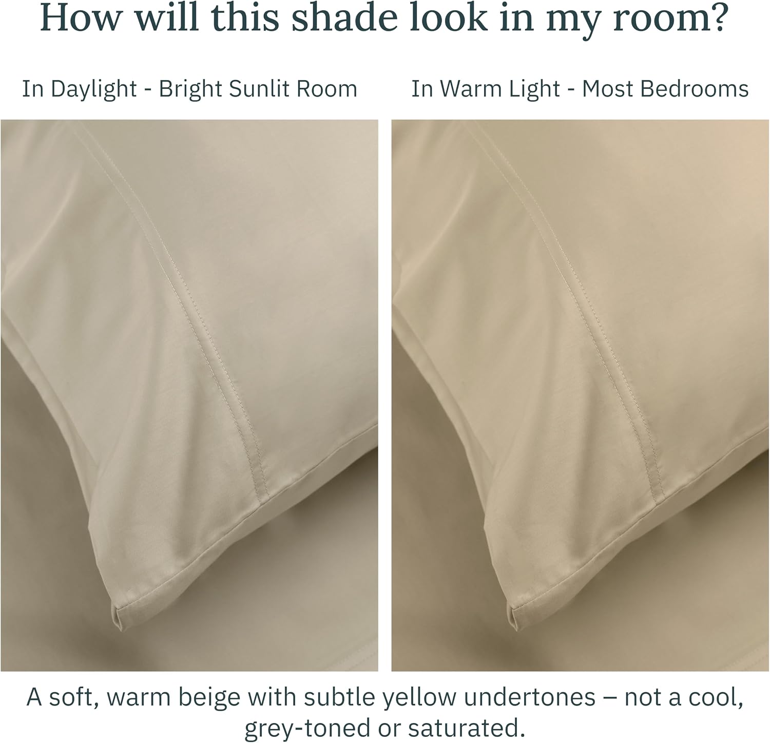 CaliforniaDesignDen California Design Den 100% Egyptian Cotton Pillowcases Standard Size/Queen Size Pillowcases Set of 2 - Sateen Weave, So…