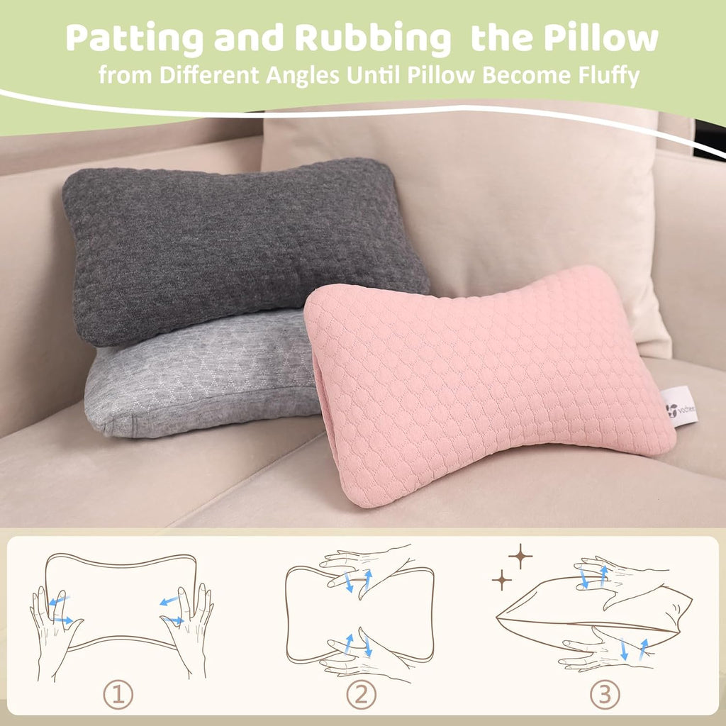 vocheer Small Pillows for Sleeping, 11"x 7" Mini Travel Pillow, Tiny Pillows for Neck, Wrist, Lumbar and Knee, Pets Pillow, Cotton…