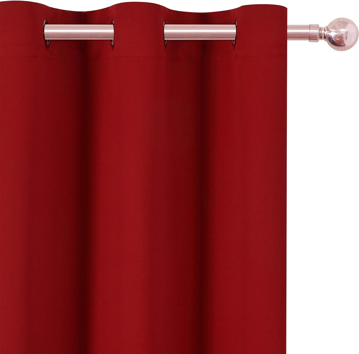 Lemomo Red Curtains 52 x 84 Inch Long/Blackout Curtains Set of 2 Panels/Room Darkening Thermal Insulated Bedroom Curtains Drape 84 Inch Red