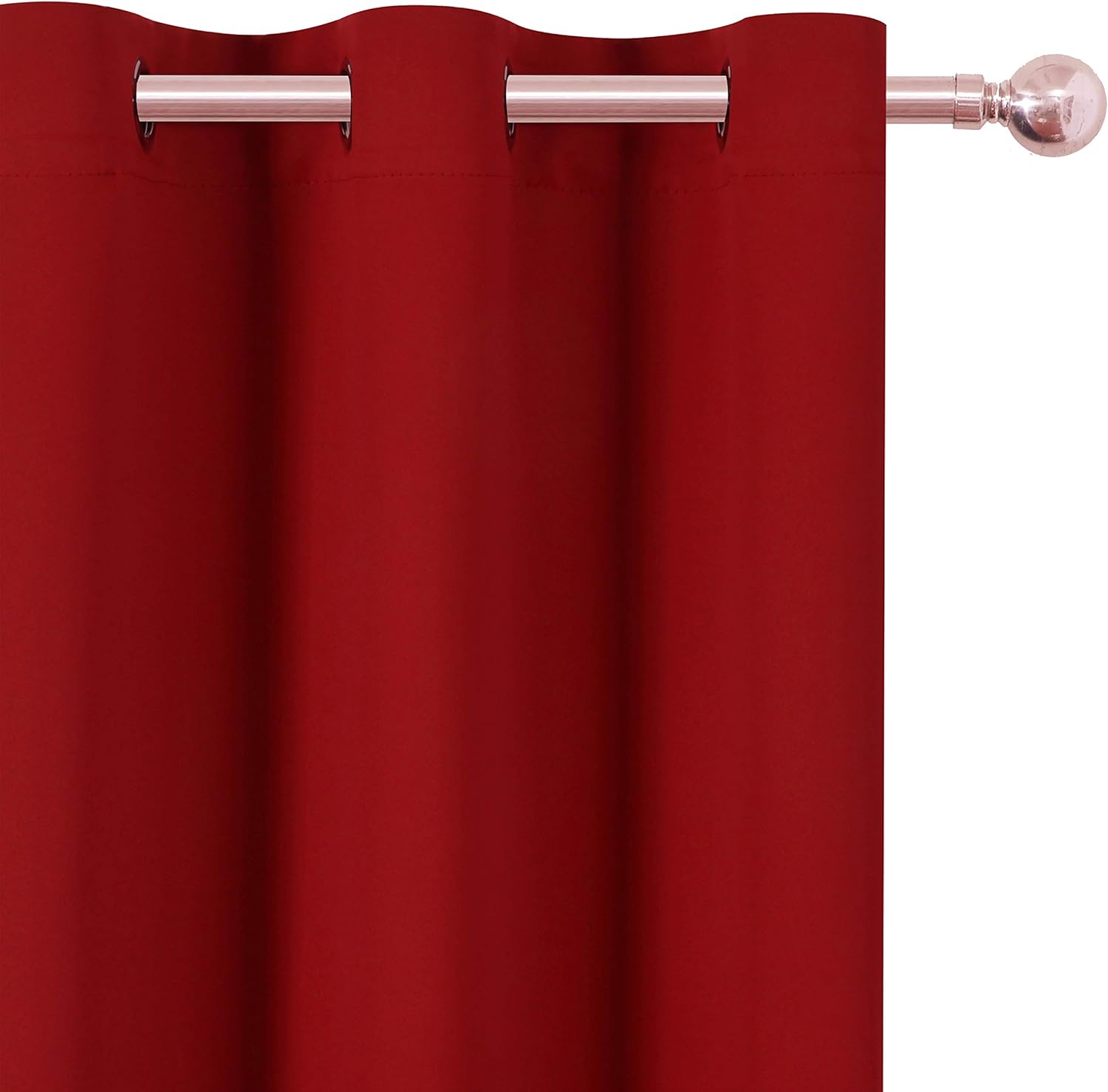 Lemomo Red Blackout Curtains 34 x 84 Inch Length/Set of 2 Curtain Panels/Thermal Insulated Room Darkening Blackout Curtains for Bedroom 84…