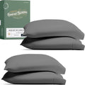 TEXAS LINEN CO. 100% Organic Cotton Pillow Cases Standard Size Set of 4 - Soft & Crisp Organic Cotton Pillowcases Standard/Queen Size (2…