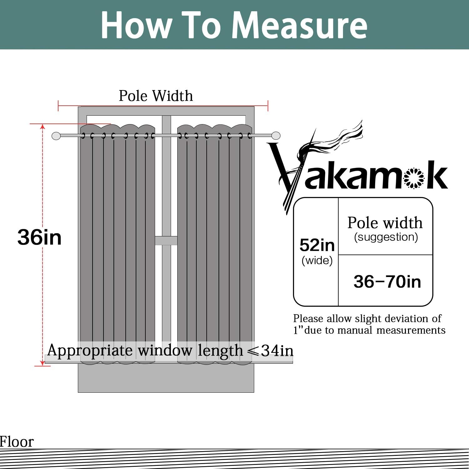 Yakamok Functional Thermal Insulated Eyelet Top Room Darkening Curtain Panels, Energy Efficient Kitchen Grommet Top Curtains for Short…