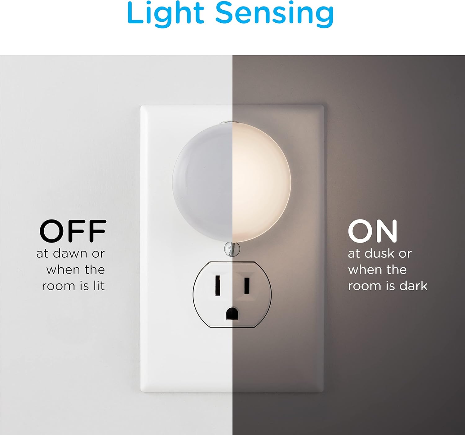 Lights by Night Color Changing Mini LED Night Light, Plug-in, Dusk to Dawn Sensor, Compact, 3 Modes, Ambient Lighting, for Kids or…