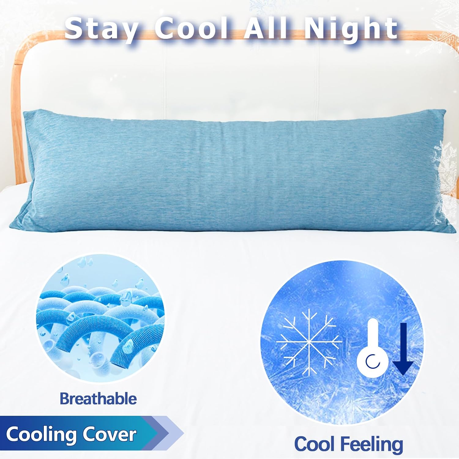 1 MIDDLE ONE Body Pillow, Cooling Memory Foam Body Pillows for Adults Sleeping, Long Pillow for Bed, Big Large Firm Full Body Pillow for…