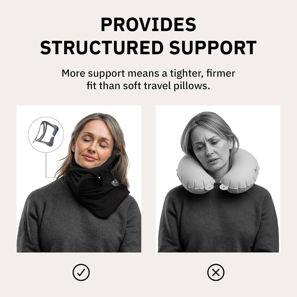 trtl Pillow Plus - Airplane Neck Pillow for Traveling - Height-Adjustable, Breathable Travel Pillow for Head and Neck Support While on…
