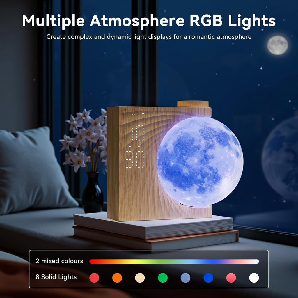 Sunrise Alarm Clocks for Heavy Sleepers, Night Lamp Clocks for Bedrooms with Moon Light,10 Light Effects,30/60/90 Timer,10 Sleep Nature…