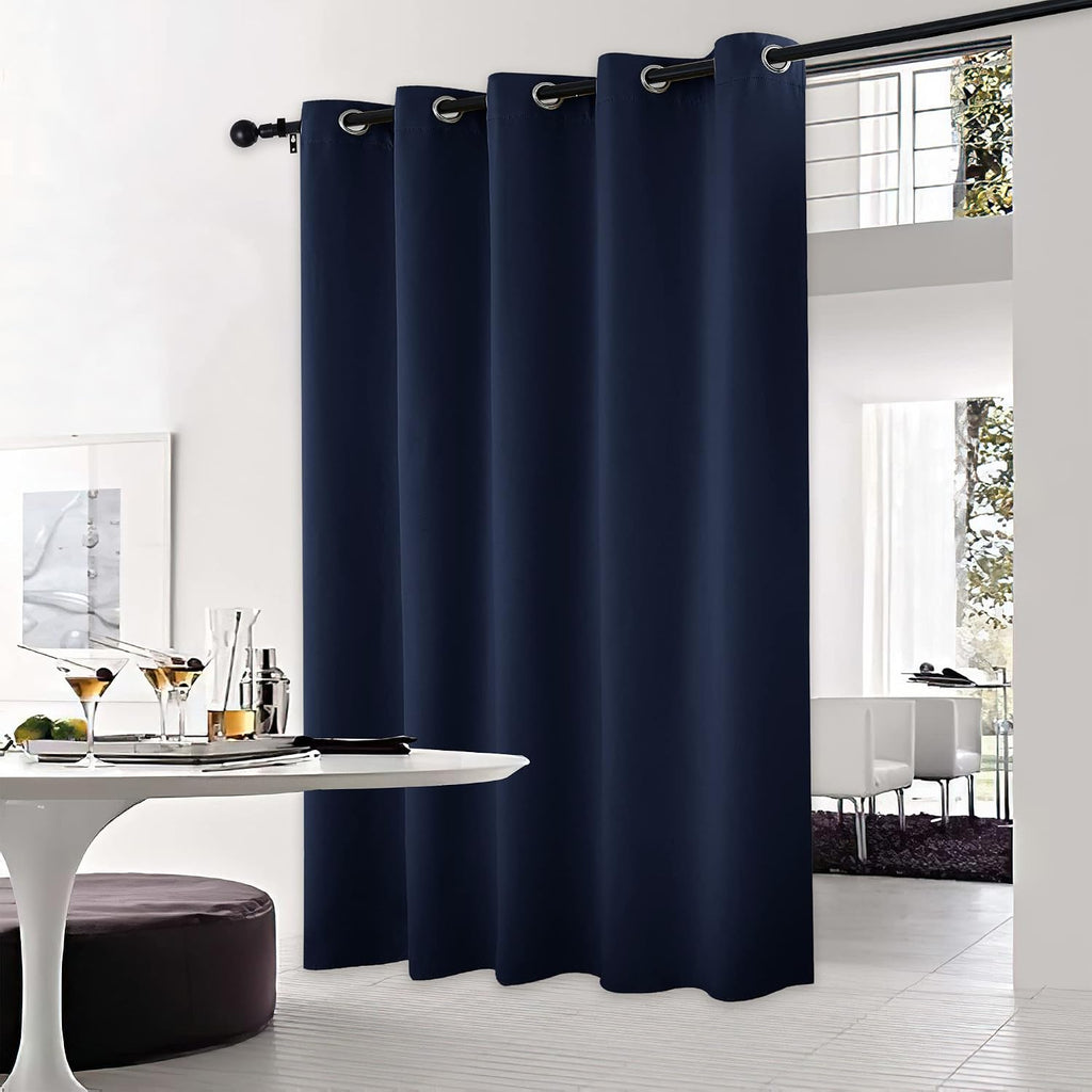 NICETOWN Bedroom Window Blackout Curtain Panel - Thermal Insulated Blackout Drape/Drapery for Loft, Guestroom (Navy, 1 Panel, 70 x 84 inch)