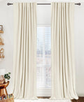 100BlackoutShield 100% Blackout Shield Linen Blackout Curtains for Bedroom 84 Inches Long, Back Tab/Rod Pocket Living Room Drapes, Thermal…