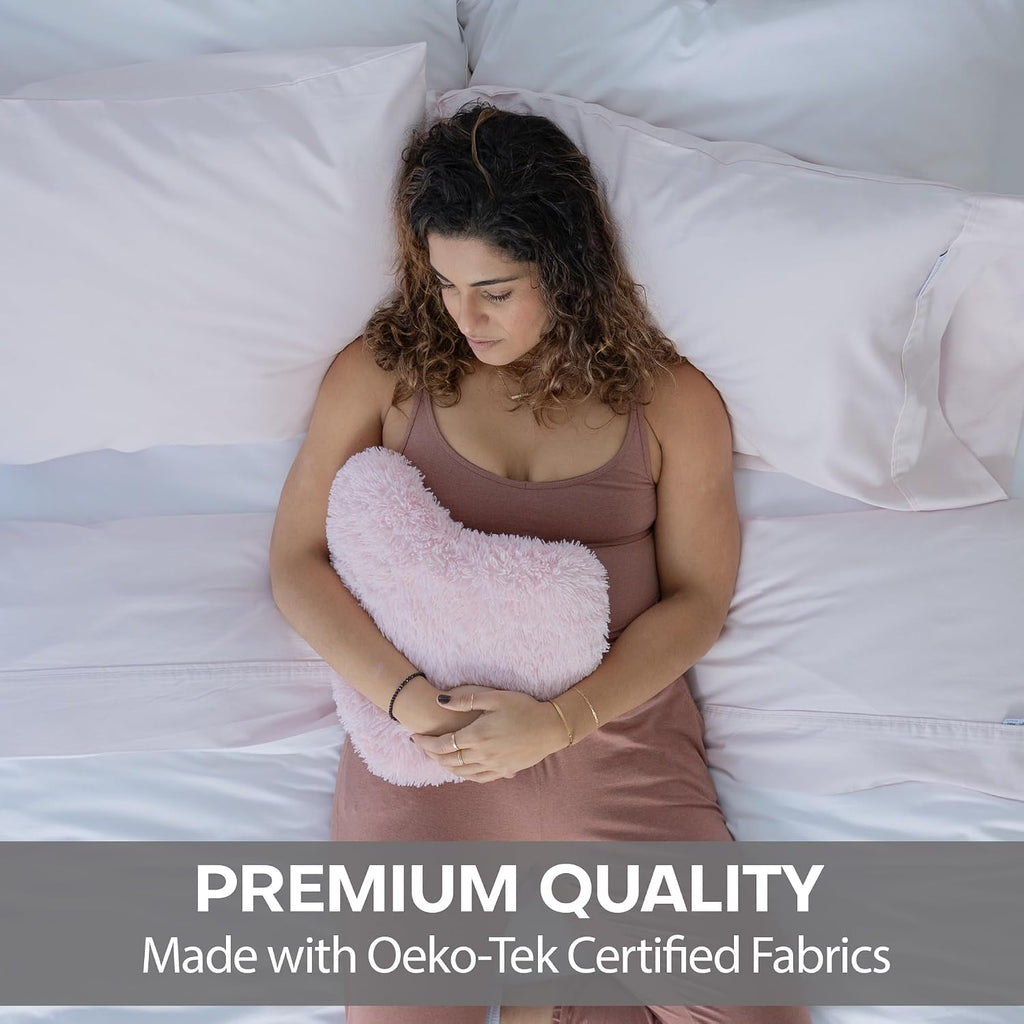 QuickZip Sateen Pillow Case Standard/Queen Size (20” X 32”) Pillowcases, Set of 2, 100% Cotton Pillow Covers with Envelope Closure, White